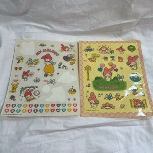 2 Sheets Sanrio My Melody Sticker Vintage 1976 Heart Balloons Thank You Birthday